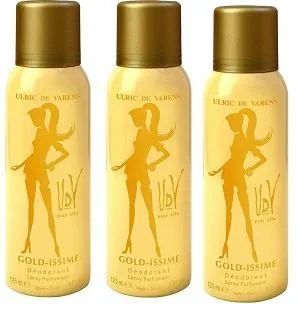 Kit 3 Desodorantes UDV Gold-Issime Feminino 125ml