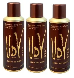 Kit 3 Desodorantes UDV Star Masculino 200ml