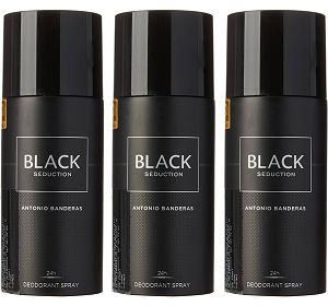 Kit 3 Desodorante Black Seduction Masculino 150ml