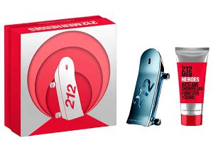 Kit 212 Heroes + Gel De Banho 90ml - Perfume Importado Masculino - Eau De Toilette