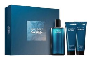 Kit Davidoff Cool Water + Gel De Ducha + Balsamo Para Barbear 75ml - Perfume Importado Masculino - Eau De Toilette