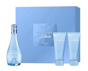 Kit Davidoff Cool Water + Gel De Ducha + Balsamo Pos-barba 75ml - Perfume Importado Masculino - Eau De Toilette