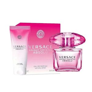 Kit Bright Crystal Absolu Versace + Creme 100ml - Perfume Importado Feminino - Eau De Parfum