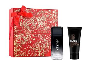 Kit 212 Vip Black + Shower Gel 100ml - Perfume Importado Masculino - Eau De Parfum